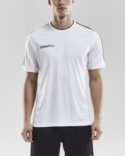 Craft Sport-Tshirt Progress Practise (100% Polyester) weiss/schwarz Herren